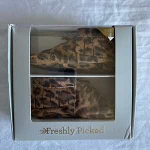 Freshly picked leopard moccasins size 4 brand new